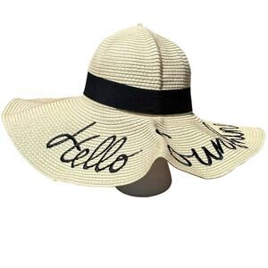 Cream & Black Serra Sun Hat
